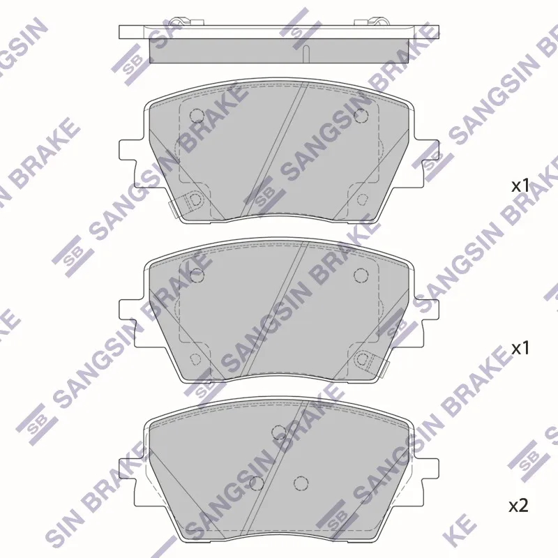 Колодки тормозные HYUNDAI Kona (23-) передние (4шт.) SANGSIN SANGSIN BRAKE SP4379