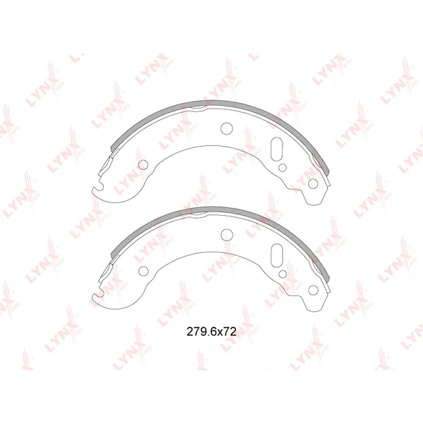 Колодки тормозные задние GAZ Gazelle Next 2.7-2.8D 13> /Gazelle 2.3-2.9 99- LYNXauto BS-4604
