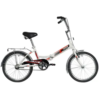 Велосипед 20 складной Novatrack TG-20 classic 2.0 (2020) количество скоростей 1 рама сталь 14 белый
