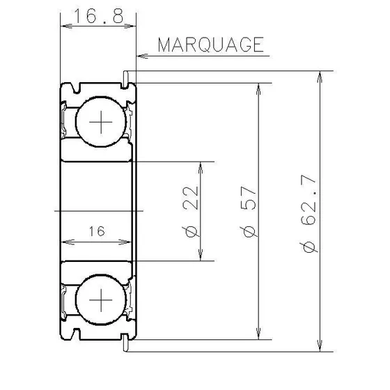 Подшипник КПП [22x57x16,8] NTN-SNR AB.40087.S08