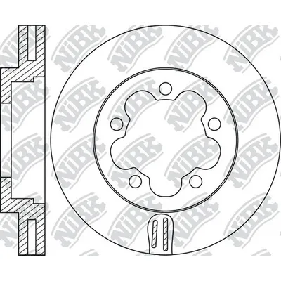 Диск тормозной передний FORD TRANSIT 2014-> /VENT D=288MM NIBK RN1752