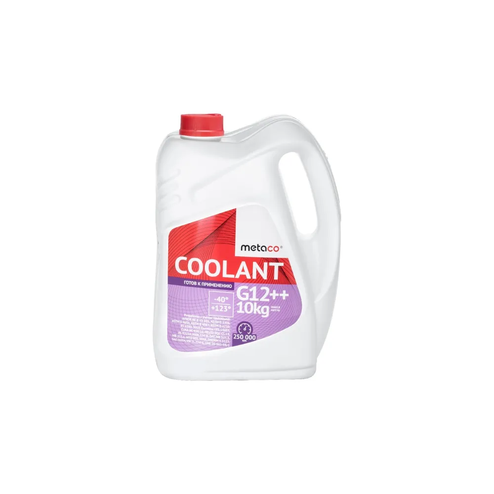 Антифриз METACO COOLANT G12 ++ -40 10 KG готовый Metaco 998-14030