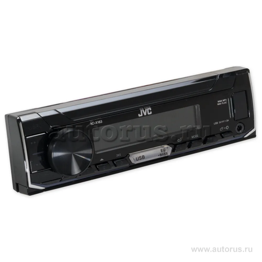 Автомагнитола JVC KD-X163 4x50 Вт. USB, AUX зеленая подсветка