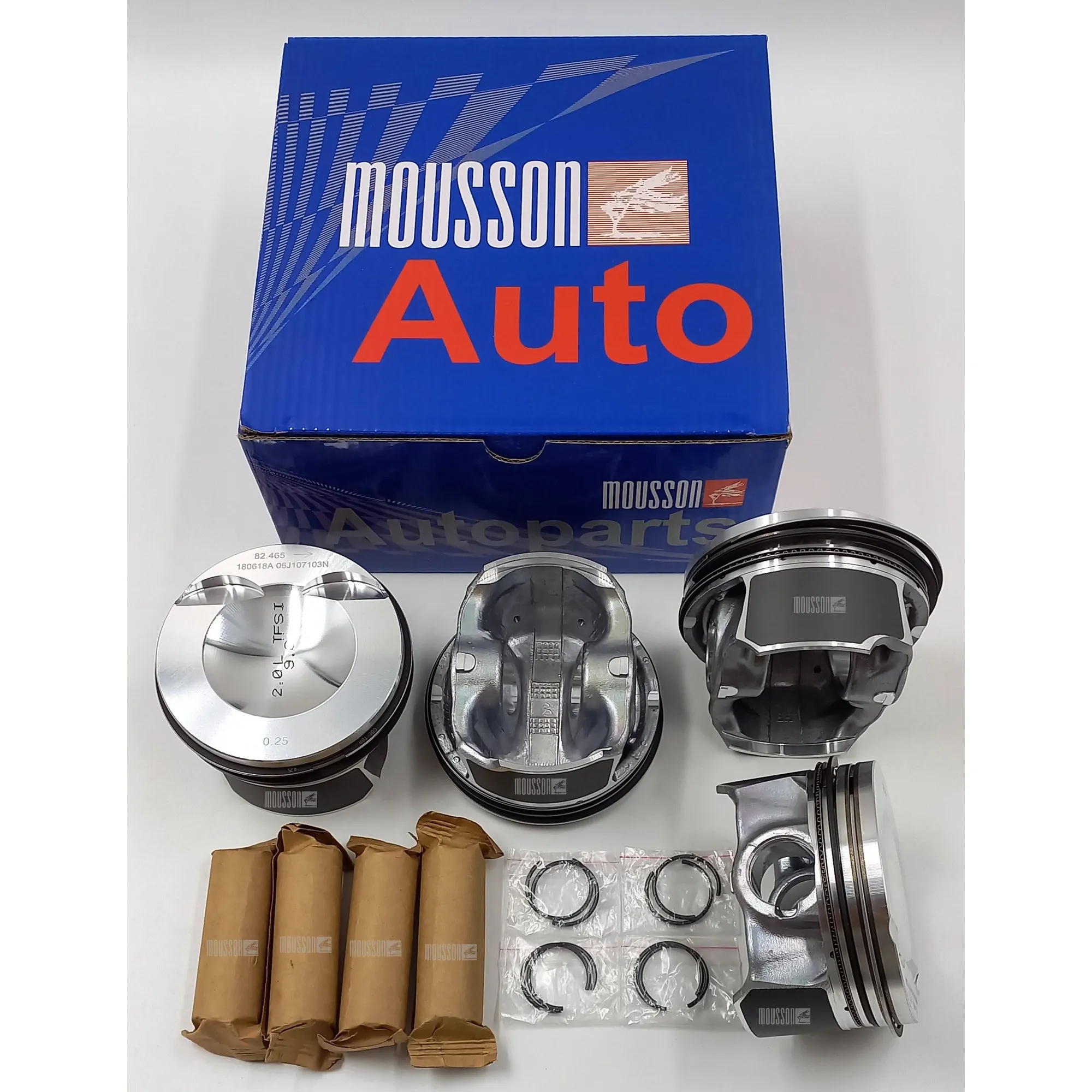 Поршень кольца ремонтные +0,25мм комплект VW 2.0T EA888 21mm на 1 цилиндр MOUSSON SPR20EA88821025