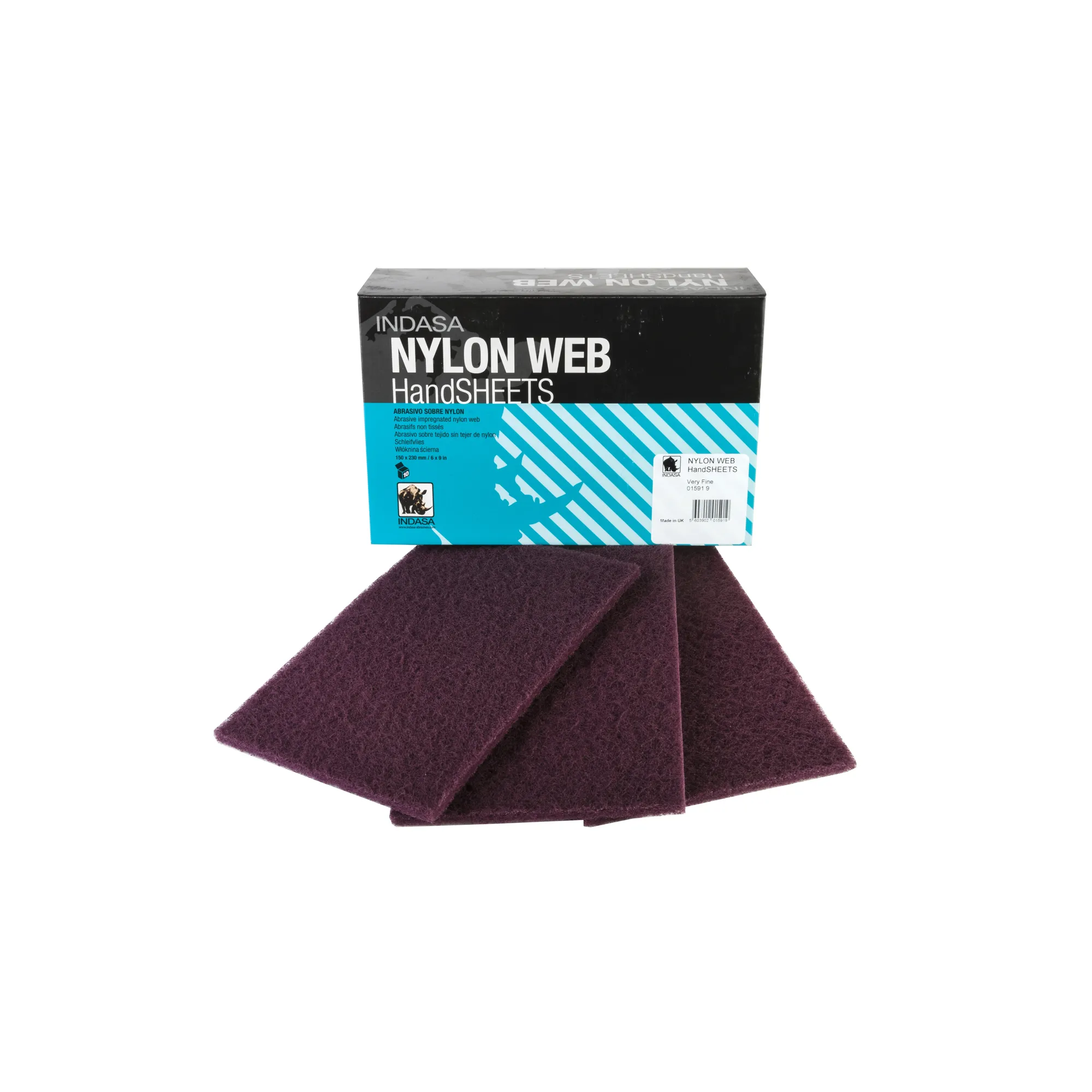 Скотч-брайт NYLON WEB VeryFine (коричневый) 230 мм x155 мм x6 мм Indasa 01591