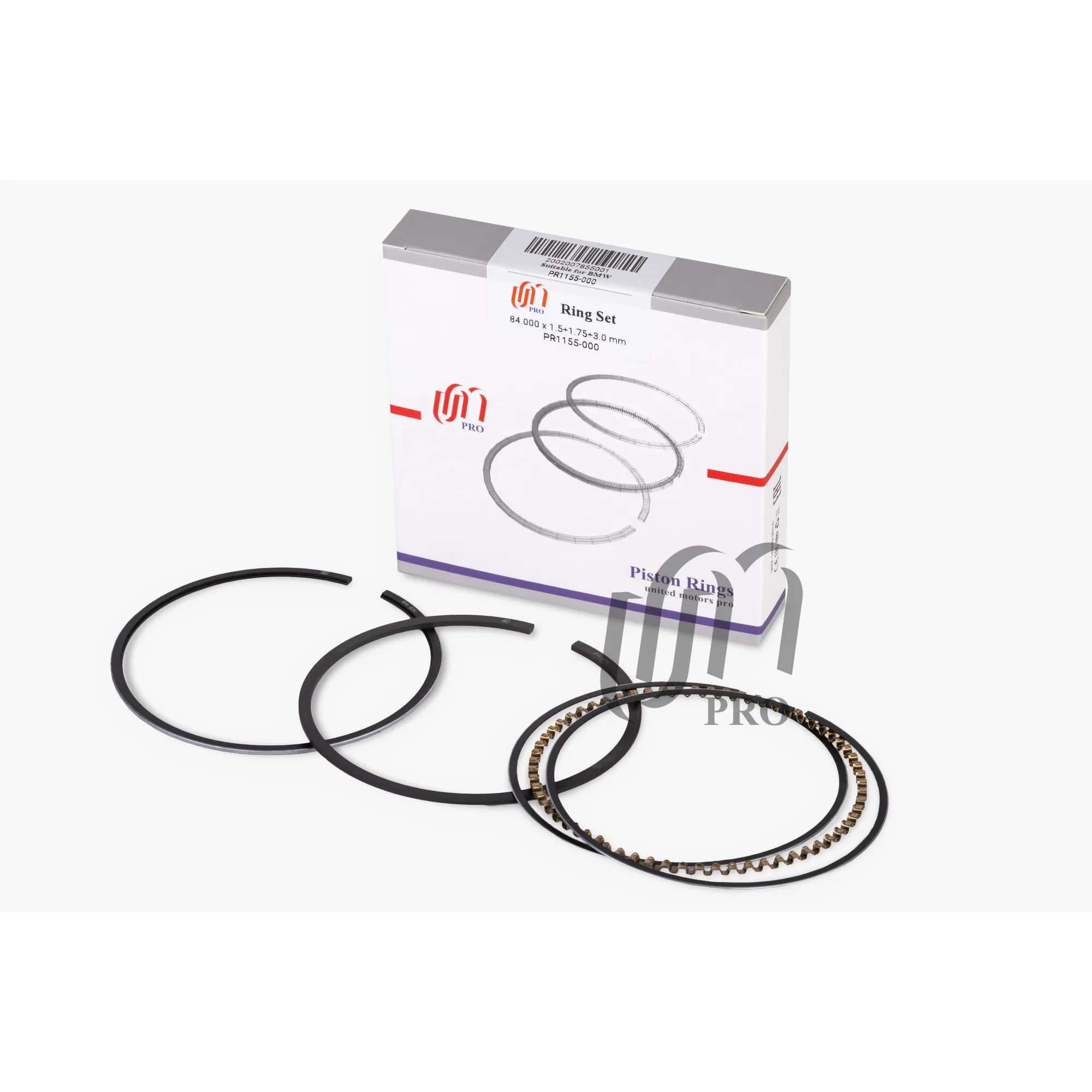 Кольца поршневые BMW M40B16-B18, M20B25-B27 D84.0 STD 1.5-1.75-3 на 1 цил UM UNITED MOTORS PR1155000