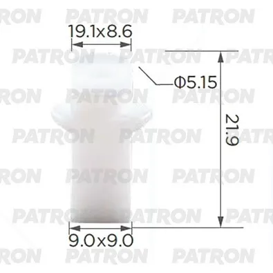 Клипса пластмассовая Клипса крепления переднего бампера BMW PATRON P37-3815