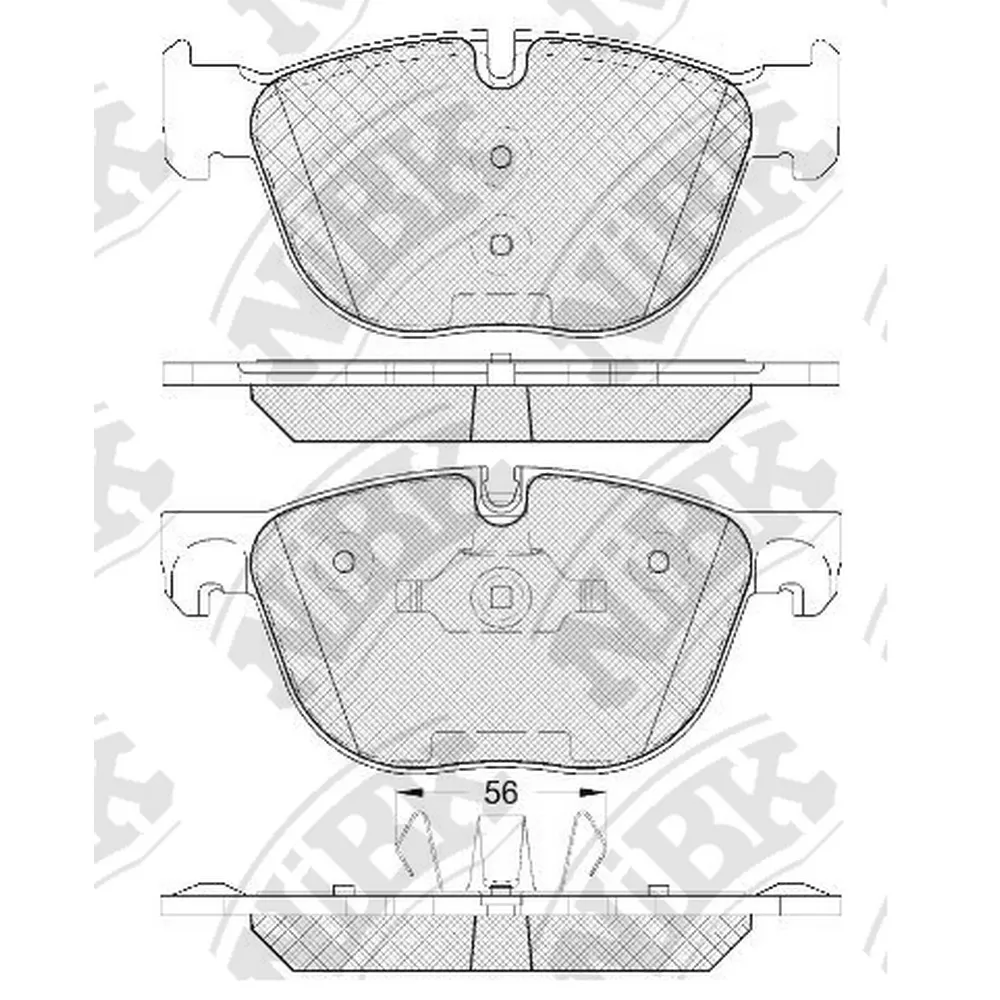 Колодки передние BMW X5-E70/F15 / X6-E71/F16 NIBK PN0094