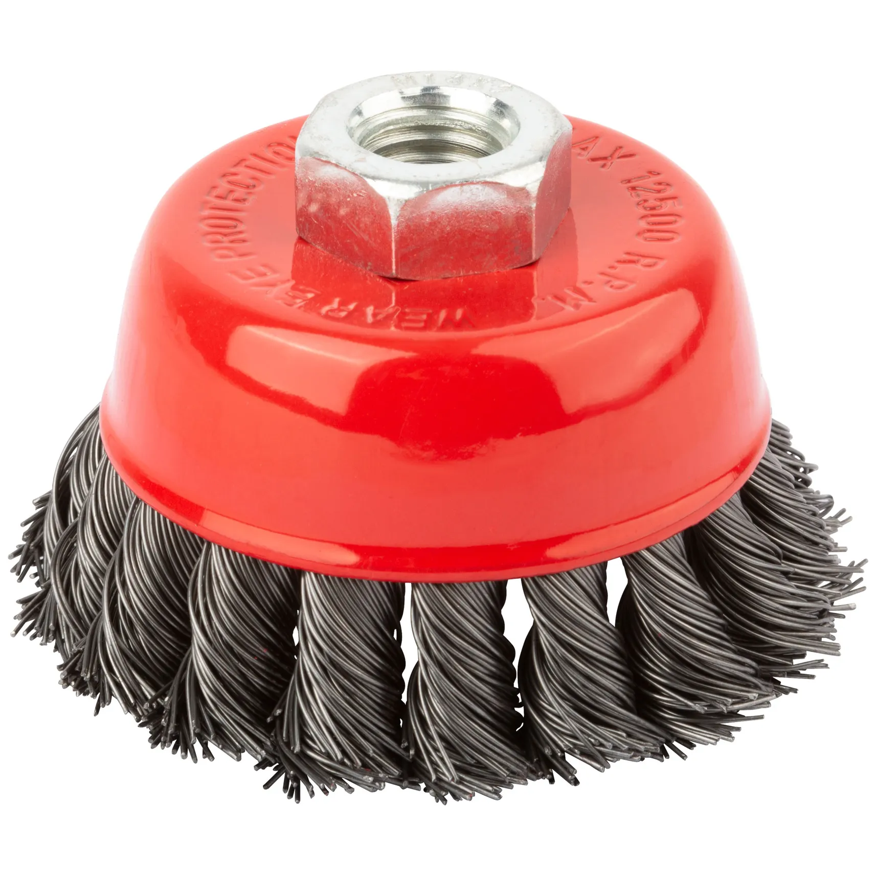 Корщетка-чашка, гайка М14, стальная витая проволока 75 мм FIT 39467