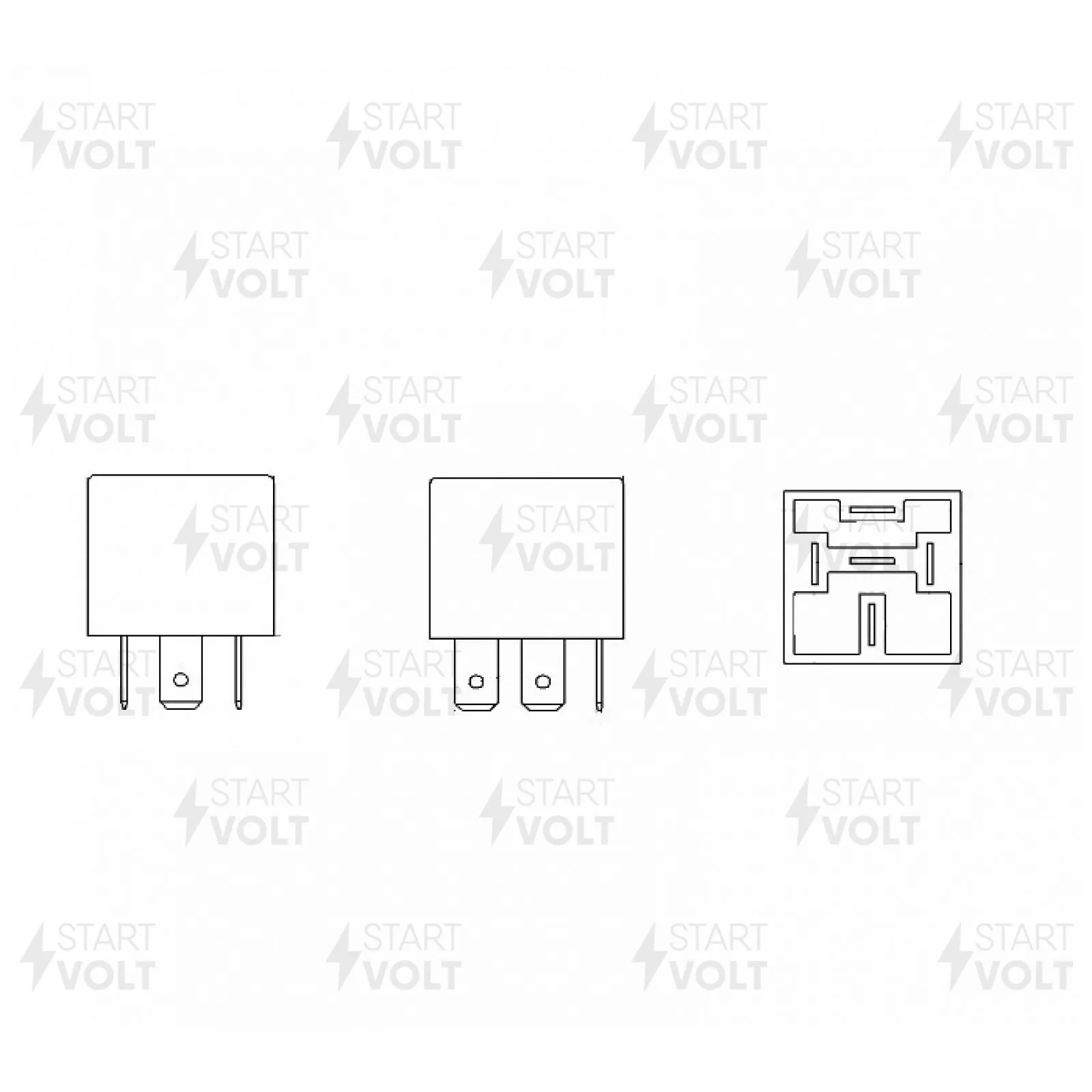Реле 24V 20A 5 конт. для а/м Volvo/MAN/Scania/DAF/Mercedes-Benz (без резист.) (SCR 0148) STARTVOLT SCR 0148