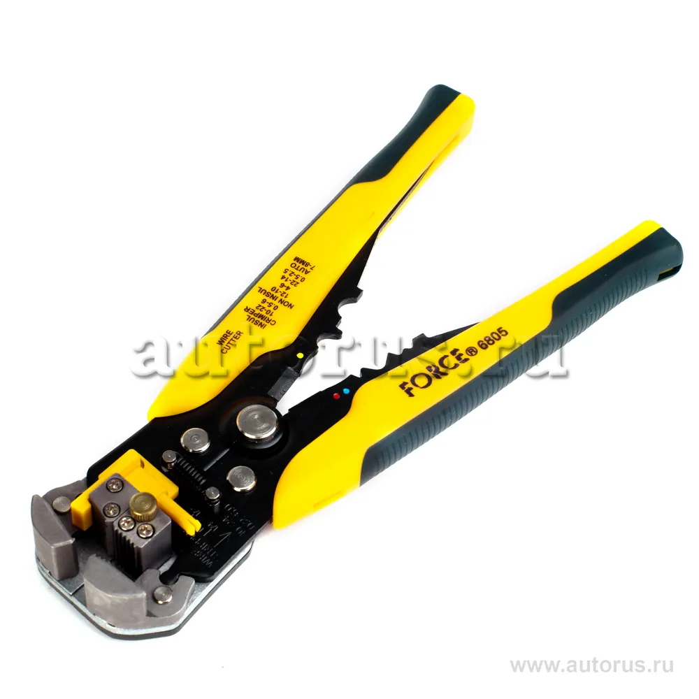 Клещи для снятия изоляции и обжима контактов FORCE 6805