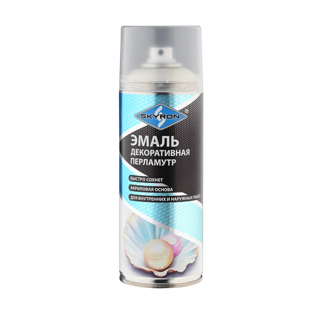 Эмаль декоративная перламутр (золото) аэрозоль 520 мл SKYRON SR-80004