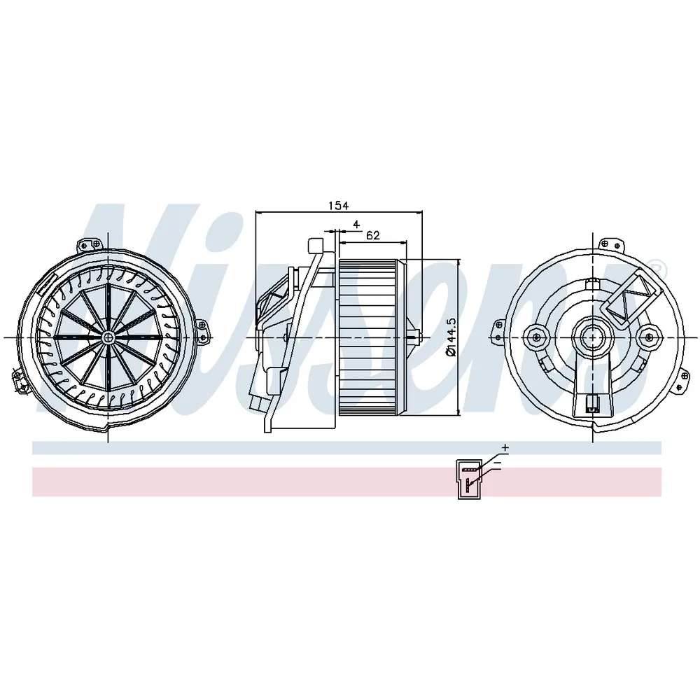 Вентилятор отопителя fiat ducato, citroen jumper, peugeot boxer 94-02 NISSENS 87129