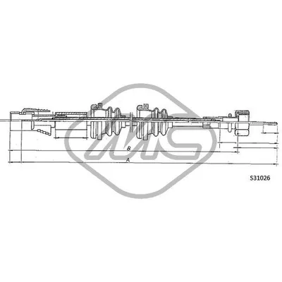 Трос спидометра GOLF ALL AUTOTRANS MM.?1012 Metalcaucho 83684