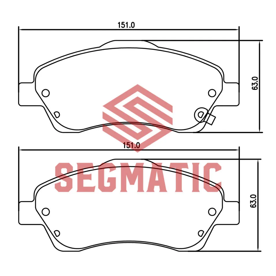 Колодка торм диск пер Toyota Corolla 1.6 2004-2009; Toyota Avensis 1.8 2003-2008; Toyota Avensis 2.0 SEGMATIC SGBP2642