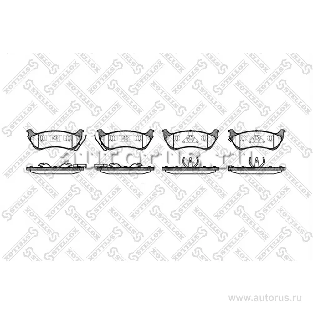 Колодки дисковые з. с антискрип. пластинами MB W163 2.3/3.2/2.7CDi STELLOX 709 001B-SX