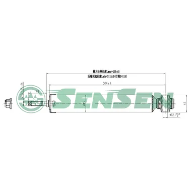 Амортизатор_подвески задний Nissan Pathfinder R52/ Murano Z52 SENSEN 32130616