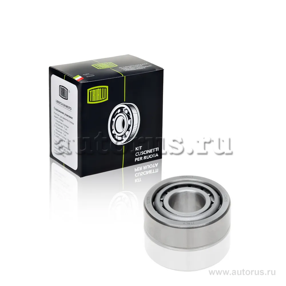 Подшипник ступицы для а/м ГАЗ 3110 перед. наруж. (ролик.конич.) (7605) TRIALLI CS 605
