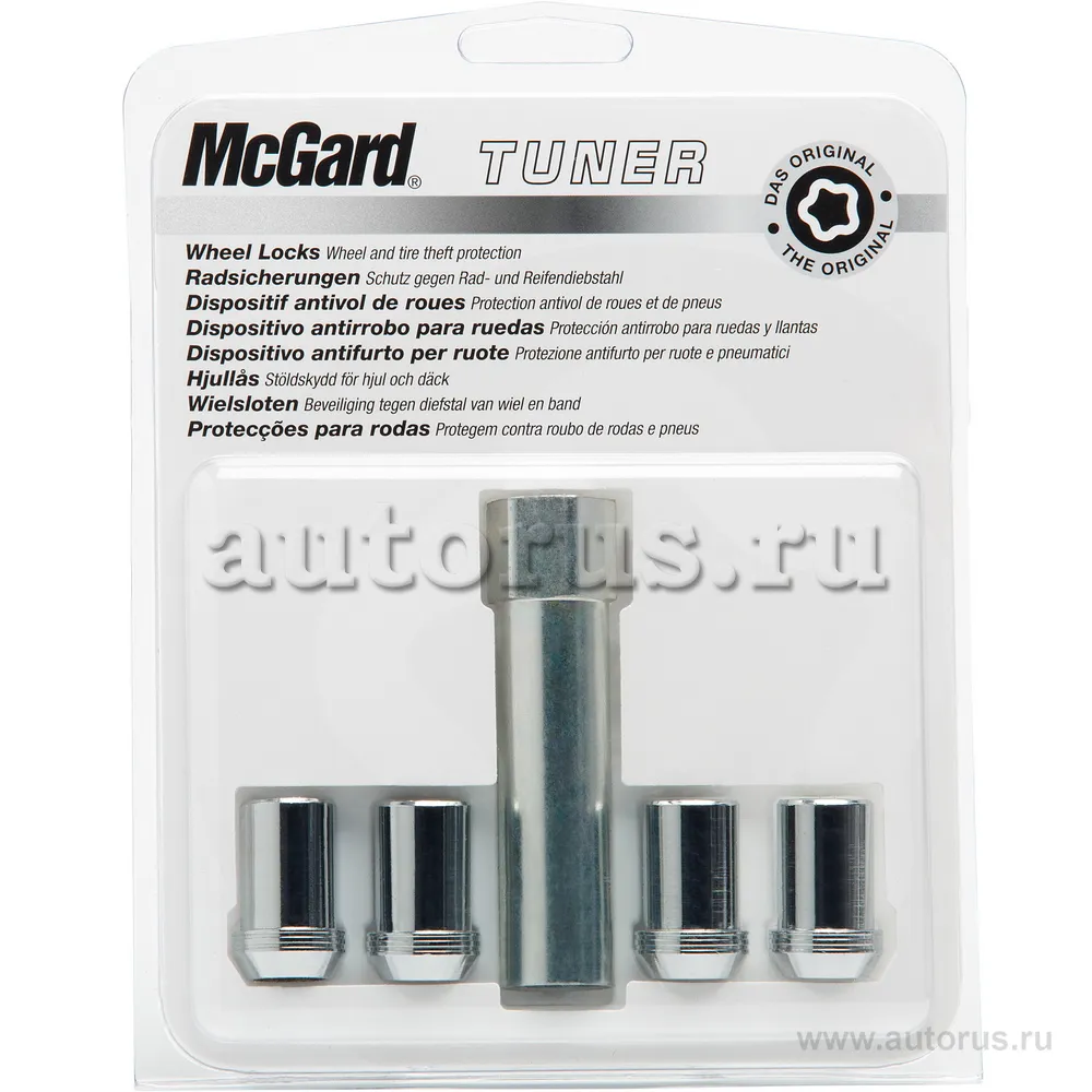 Гайка колесная секретная (кт.) М121,25 H31.5 под узкий колодец Ключ 21мм McGard McGard 25254 SU