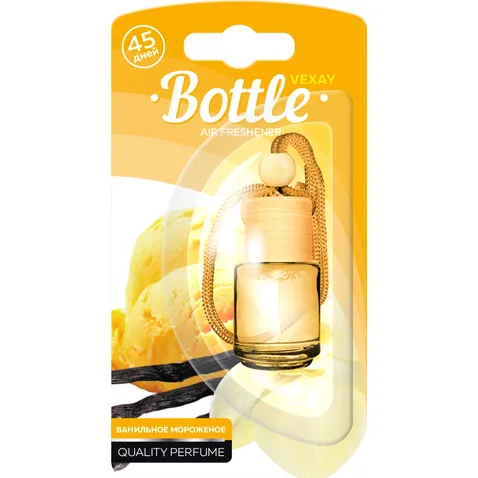 Ароматизатор жидкий подвесной флакон с деревянной крышкой Aroma BOTTLE Ванильное мороженое Vexay Aroma VXBL-6