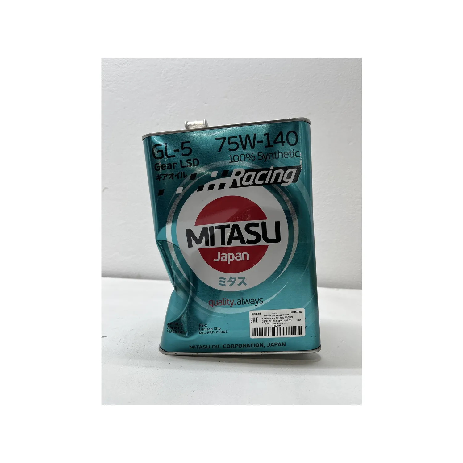 Уценка Масло трансмиссионное Mitasu RACING GEAR OIL GL-5 75W-140 синтетическое 4 л MJ4144-N0