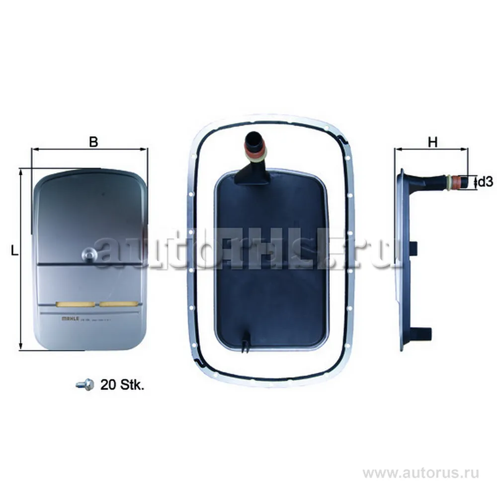 Фильтр АКПП с прокладкой поддона BMW 3-E46 / 5-E39 / X3-E83 mot.N42/M52/M54 KNECHT/MAHLE HX159KIT
