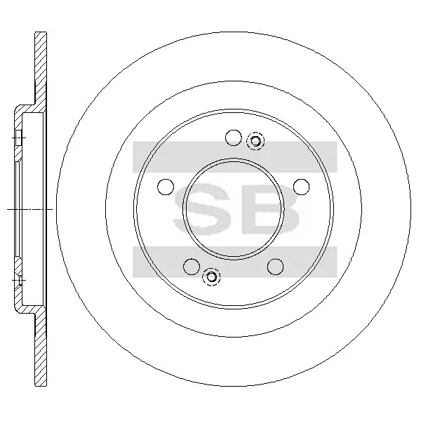 Диск тормозной задний SANGSIN BRAKE SD2074