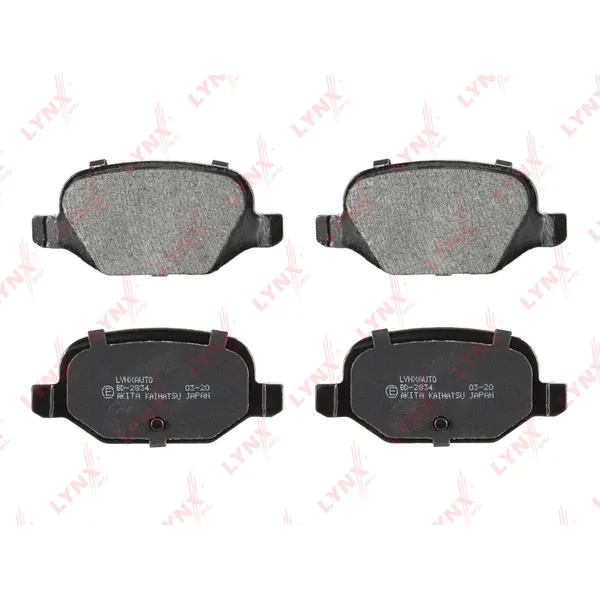 Колодки тормозные задние LADA Vesta 1.6-1.8 15> / XRAY 1.6-1.8 16>, FIAT 50 LYNXauto BD-2834