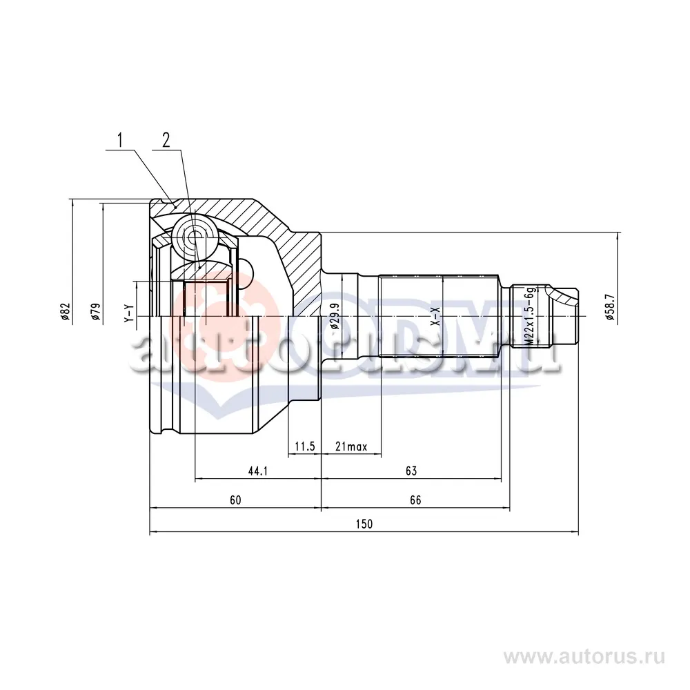 ШРУС наружный (к-кт) MAZDA 3 BK 2003-2008) ODM mz11087