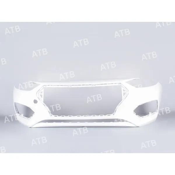 Бампер Hyundai Solaris 2 2017-2020 передний Белый (Cristal white) PGU ATB 1AHS2010FPGU