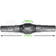 ГОФРА ГЛУШИТЕЛЯ УНИВЕРСАЛЬНАЯ L312MM(ГОФРА 100MM) / D45/48/55MM ASLYX AS-200655