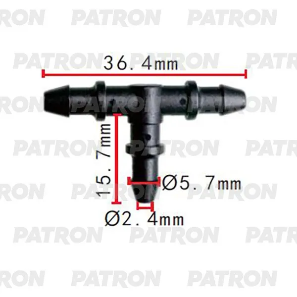 Тройник для Применяемость: Соединитель (тройник) 5.7x5.7x5.7mm PATRON P37-2128