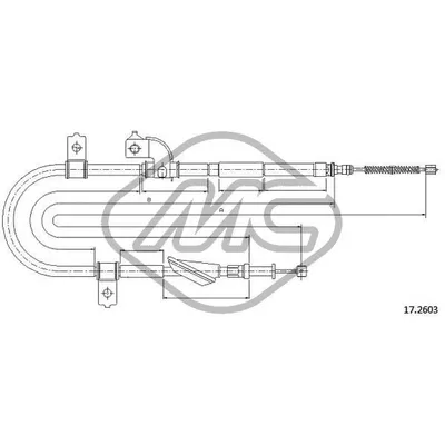 Трос ручника SUB IMPREZA ALL SX-LH Metalcaucho 83301