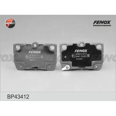 Колодки тормозные дисковые LEXUS GS 300-430, 05- ЗАДНИЕ FENOX BP43412