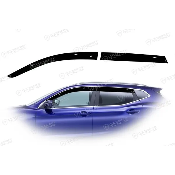 Дефлектора на окна Nissan Qashqai II 2014EuroStandard деф.окон Cobra Tuning NE14614