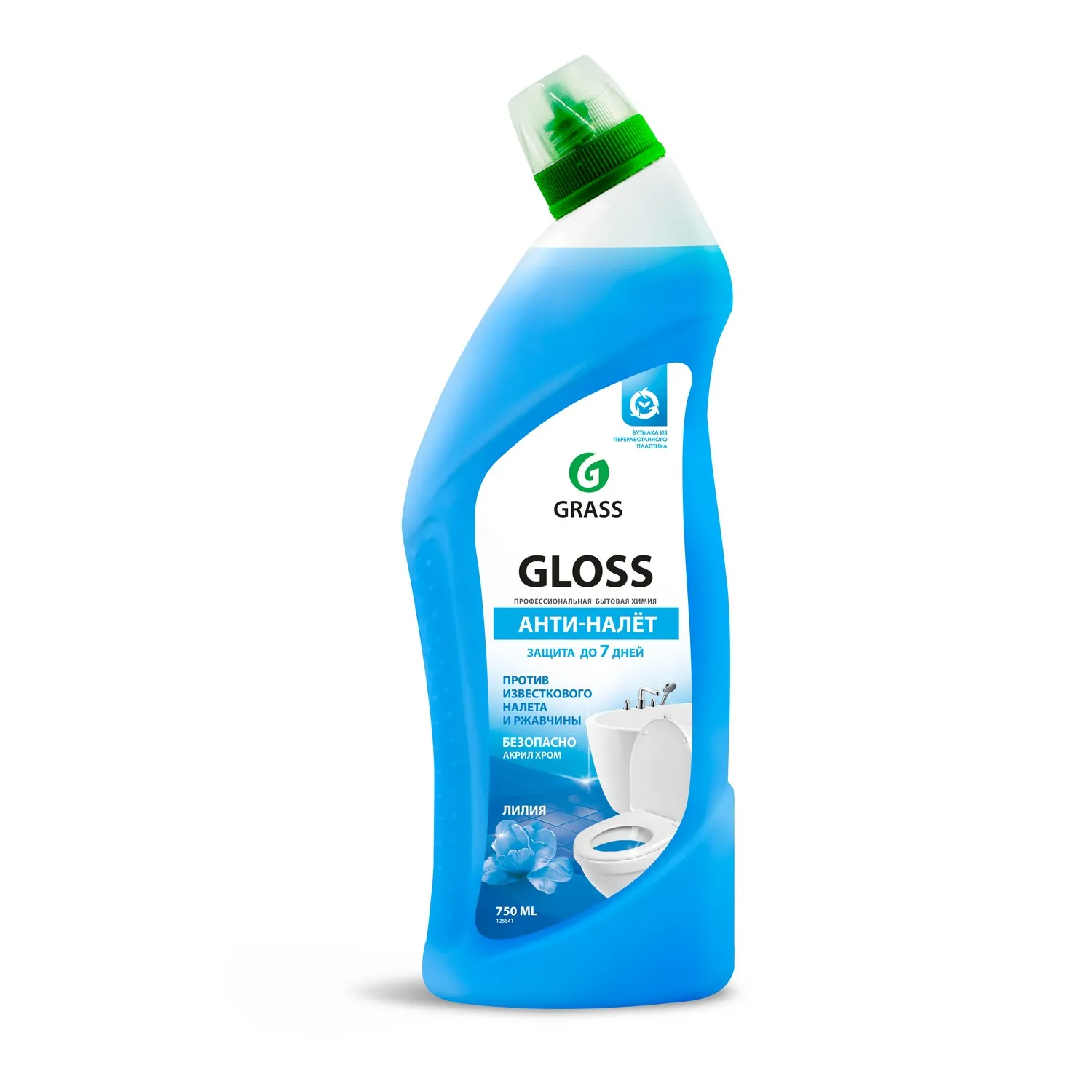 Чистящий гель для ванны и туалета Gloss breeze 750 мл GRASS 125541