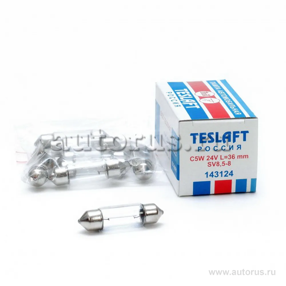 Лампа 24V C5W 5W SV8,5-8 Teslaft 1 шт. картон 143124