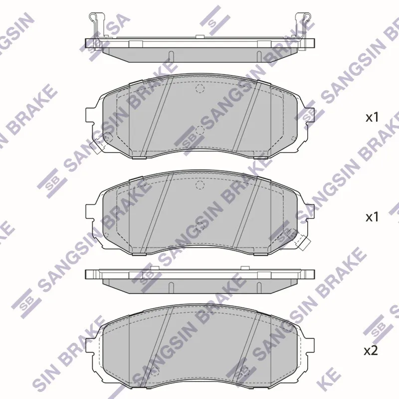 Колодки тормозные дисковые GREATWALL HOVER H7(CHK011) F SANGSIN BRAKE SP2223