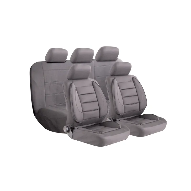 Чехлы универсальные на автомобильные сиденья,комплект COMFORT, полиэстер, серые KT 835638