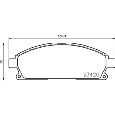 Колодки дисковые передние Nissan Patfinder 97/X-Trail 97 NISSHINBO np2030