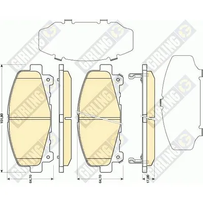 Колодки тормозные honda accord 2.02.4 акпп 08- передние