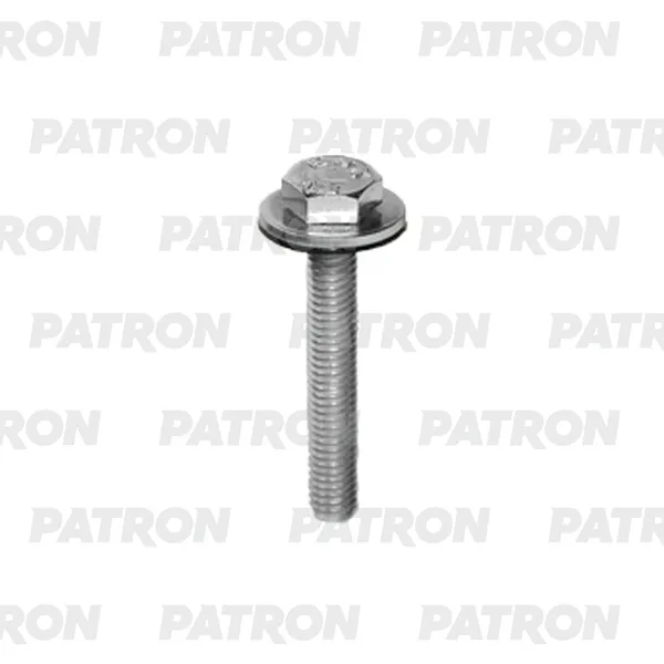 Винт металлический с шайбой, универсальный M6x40x16mm PATRON P37-2946T