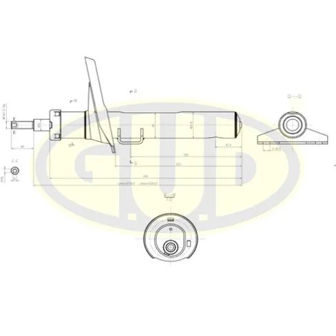 Амортизатор передний VW SHARAN/FORD GALAXY/SEAT ALHAMBRA 95- ПЕР G.U.D GSA334947