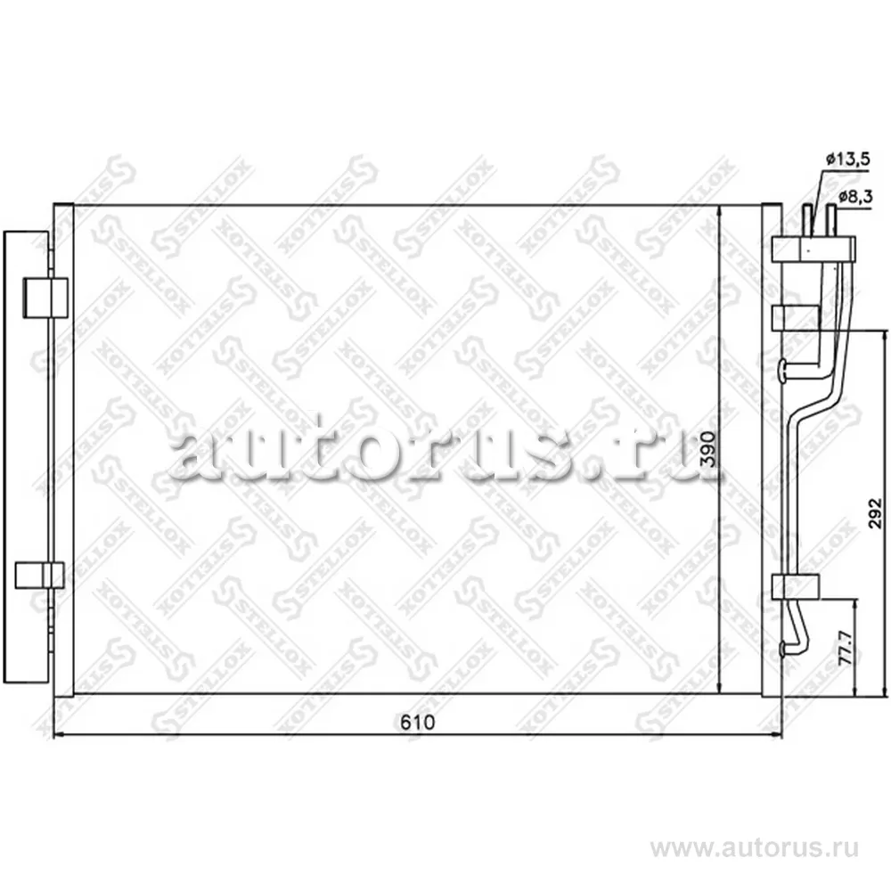 Радиатор кондиционера Hyundai Avante/Elan STELLOX 10-45102-SX
