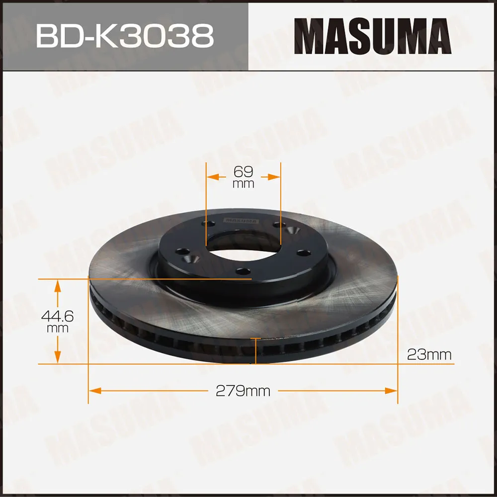 Диск тормозной уп. 2 шт., цена за 1 шт. MASUMA BD-K3038