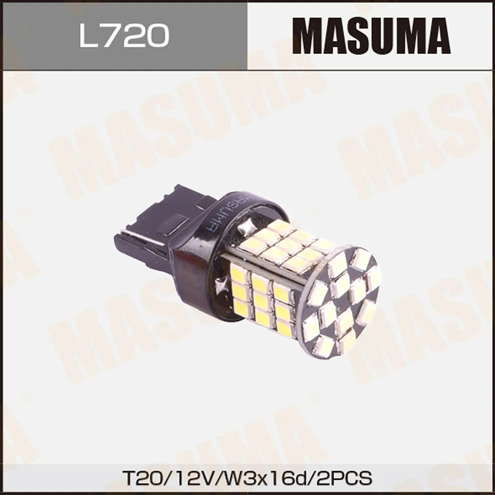 Лампа светодиодная 12V T20 21W MASUMA LED 2 шт. картон L720