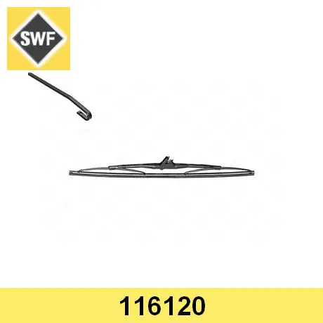 Щетка стеклоочистителя задняя 380 мм каркасная 1 шт SWF 116 120