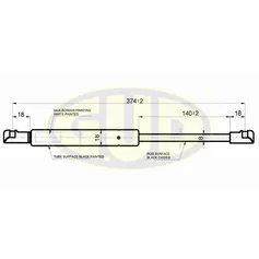 АМОРТИЗАТОР КАПОТА BMW SERIA 1 (E81, E87) 09/04- 350N L374/140MM G.U.D ggs010124