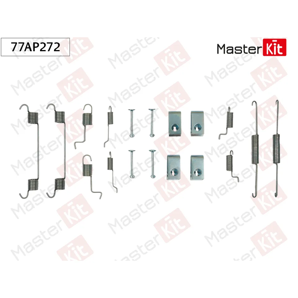 Комплект установочный барабанных колодок Mazda 323 C IV (BG) 1989 - 2000 MASTERKIT 77AP272
