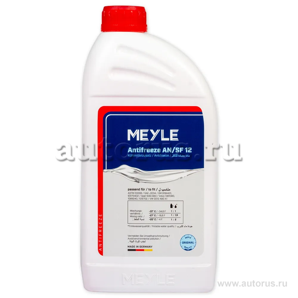 Антифриз MEYLE Universal G12 концентрат красный 1,5 л 014 016 9300